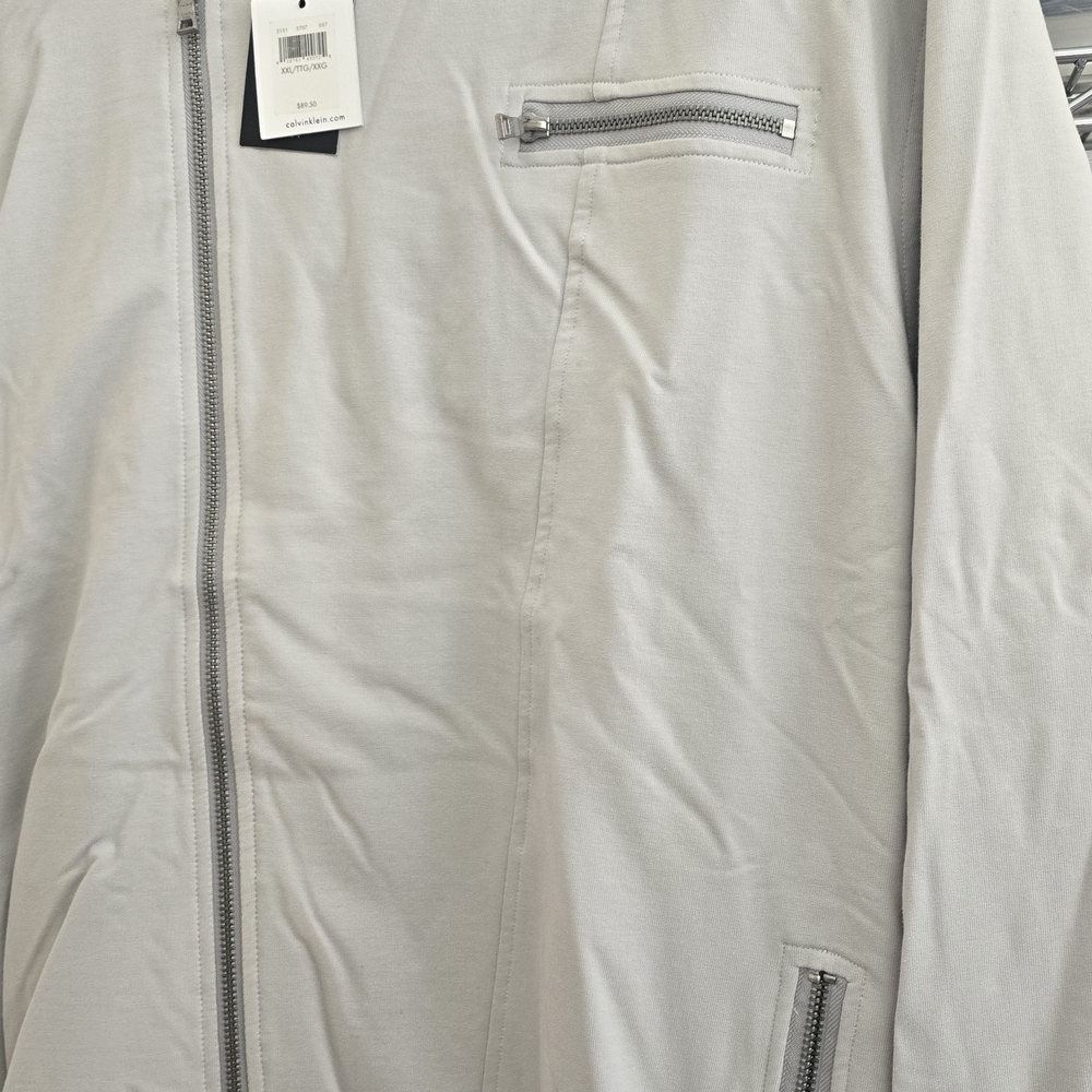Light Gray Zip-Up Jacket - Picture 4 of 5